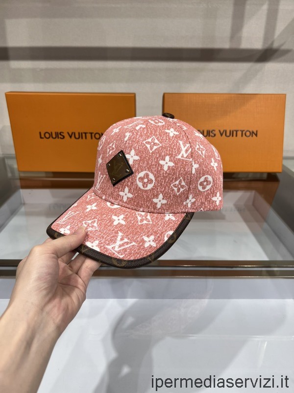 Replica Louis Vuitton Monogramma Berretto Da Baseball In Rosa
