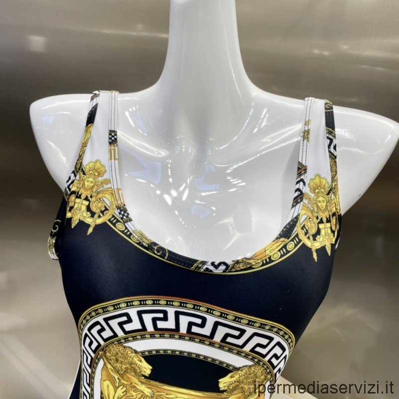 Replica Versace Medusa Costume Da Bagno Bikini In Seta Nera Sml