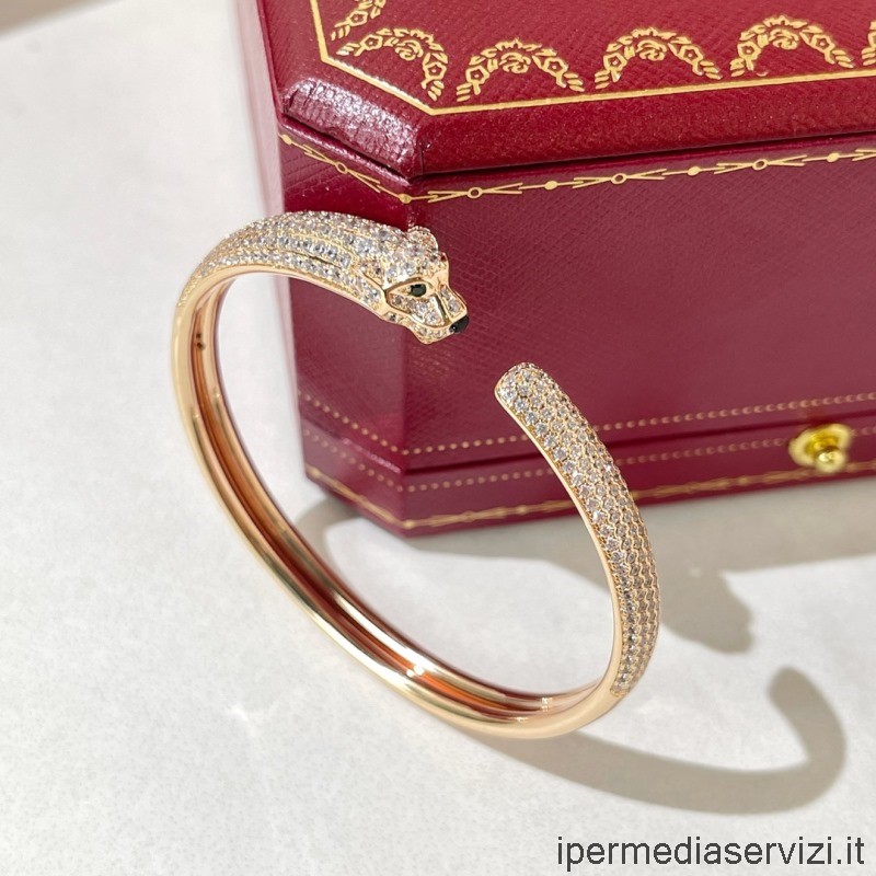 реплика на гривна Cartier Vip Panthere De Cartier с диаманти в злато