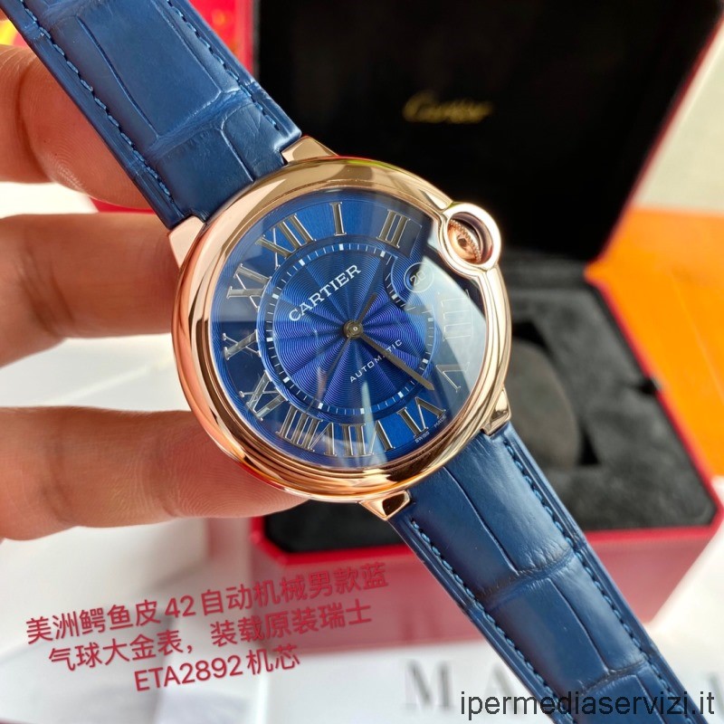 реплика Cartier Vip Ballon Bleu De Cartier автоматичен мъжки часовник Wgbb0036 син
