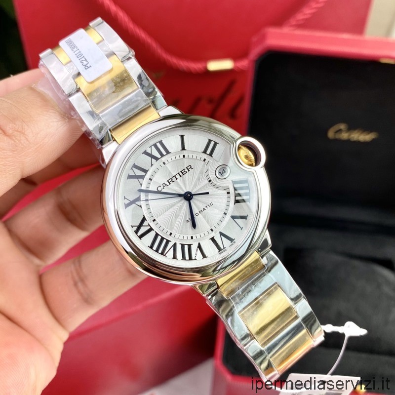 реплика Cartier Vip Ballon Bleu автоматичен мъжки часовник с шоколадов циферблат W2bb0022