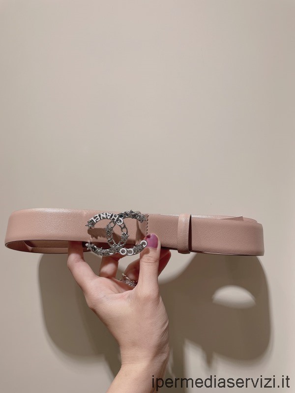 Replica Chanel Cc Logo Cintura In Pelle Beige 30mm
