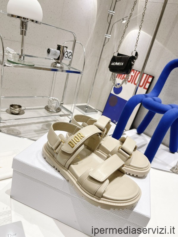 Sandalo Replica Dior Dioract Dad In Pelle Di Agnello Beige Da 35 A 40