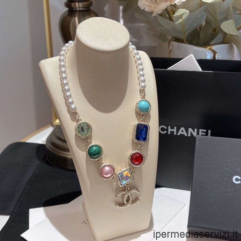 Replica Chanel Cc Logo Perle Collane