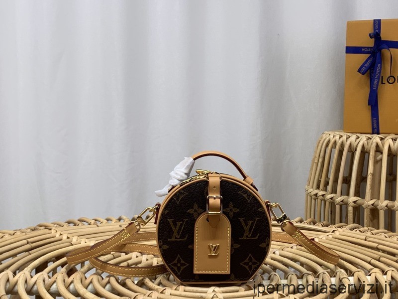 Replika Louis Vuitton Mini Kabelky Přes Rameno Boite Chapeau Z Monogramového Plátna M44699 M68276 13x12x6cm