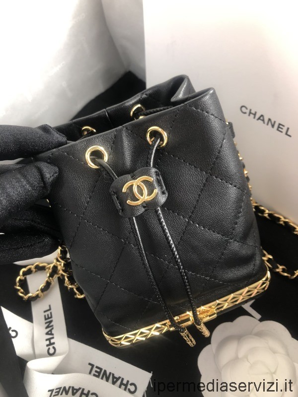 Replika Chanel černá Jehněčí Taška S řetízkem Ap2750 14x11x8cm