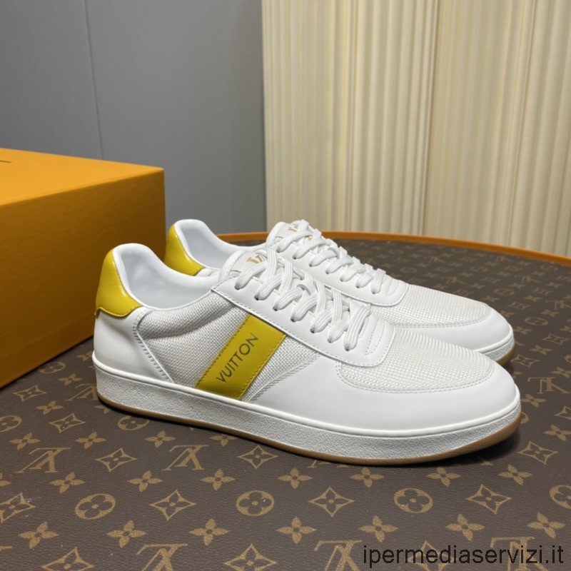 Replika Louis Vuitton Pánské Lv Rivoli Bílé žluté Technické Síťované A Kožené Tenisky 38 Až 45