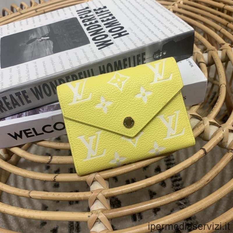 Replika Louis Vuitton Victorine City Peněženka Na Mince Karta Ve žluté Monogramové Kůži M81289 12x9x1cm