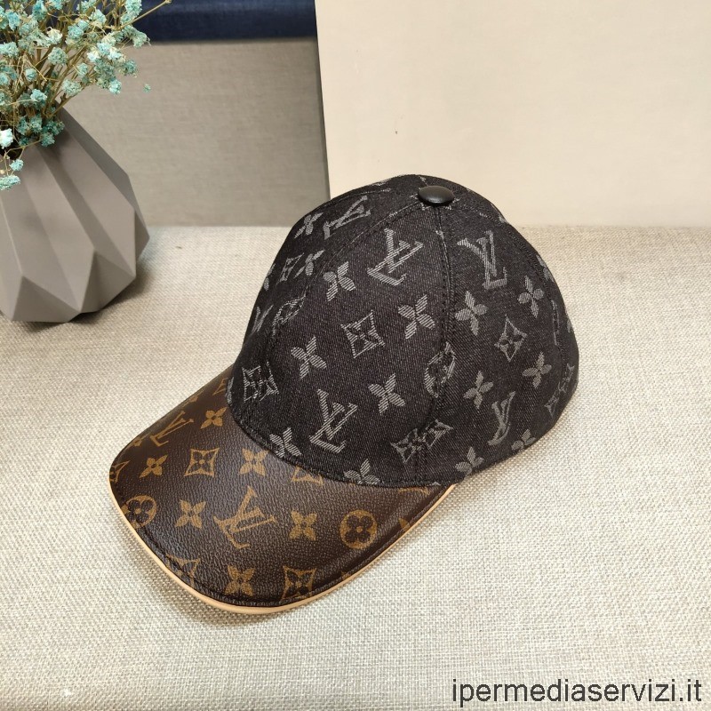 Replika Louis Vuitton Monogram černá čepice čepice