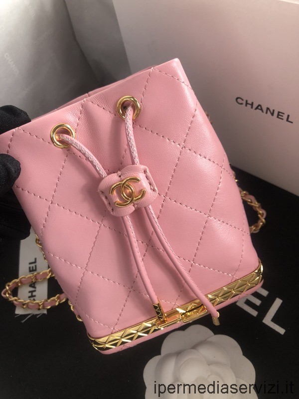 Replika Chanel Růžová Jehněčí Taška S řetízkem Ap2750 14x11x8cm