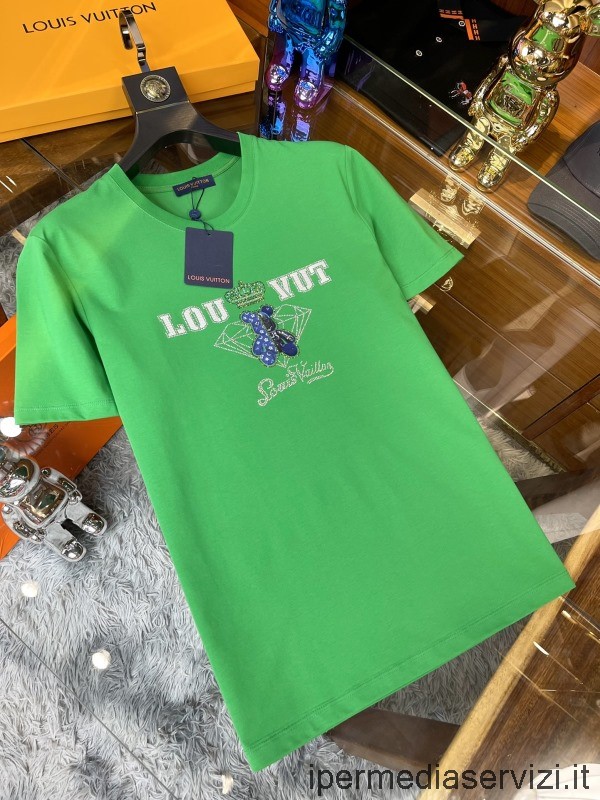 Replika Louis Vuitton Pánské Medvědí Zelené Bavlněné Tričko M Až Xxxxl