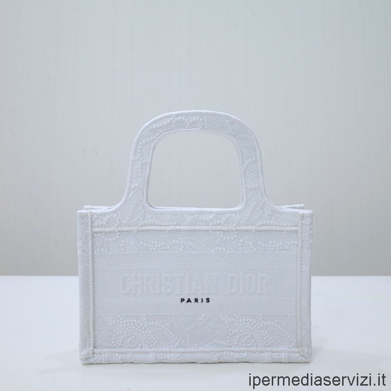 Replika Dior Mini Dior Book Taška V Bílé Barvě 22x24x8cm