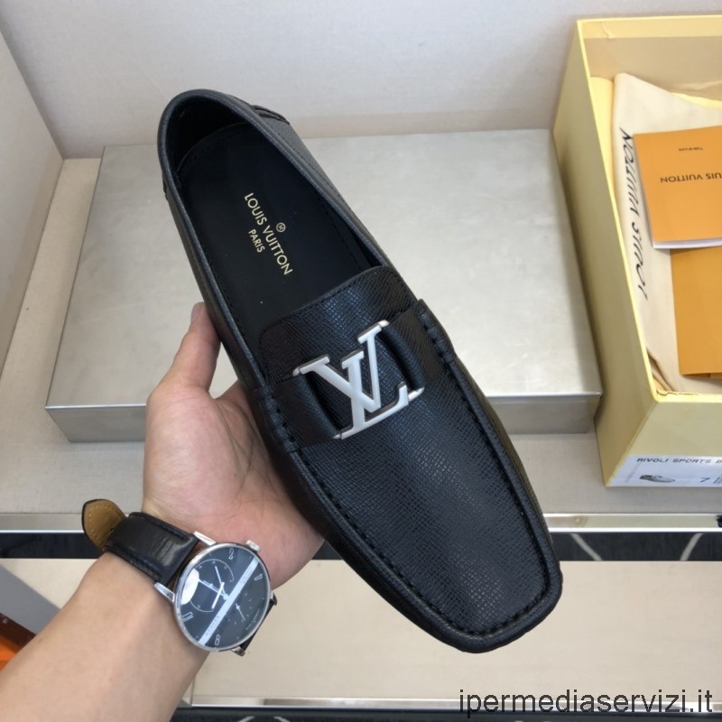 Replika Mokasínových Mokasín Louis Vuitton Hockenheim V černé Taigské Telecí Kůži 38 Až 44