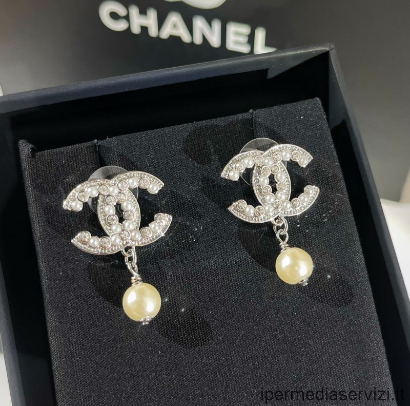 Replika Chanel Vip Pearls Cc Logo øreringe