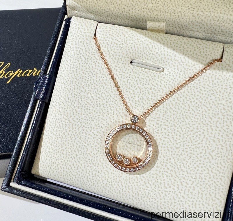 Replica Chopard VIP Gold Happy Diamonds Anhänger Halskette