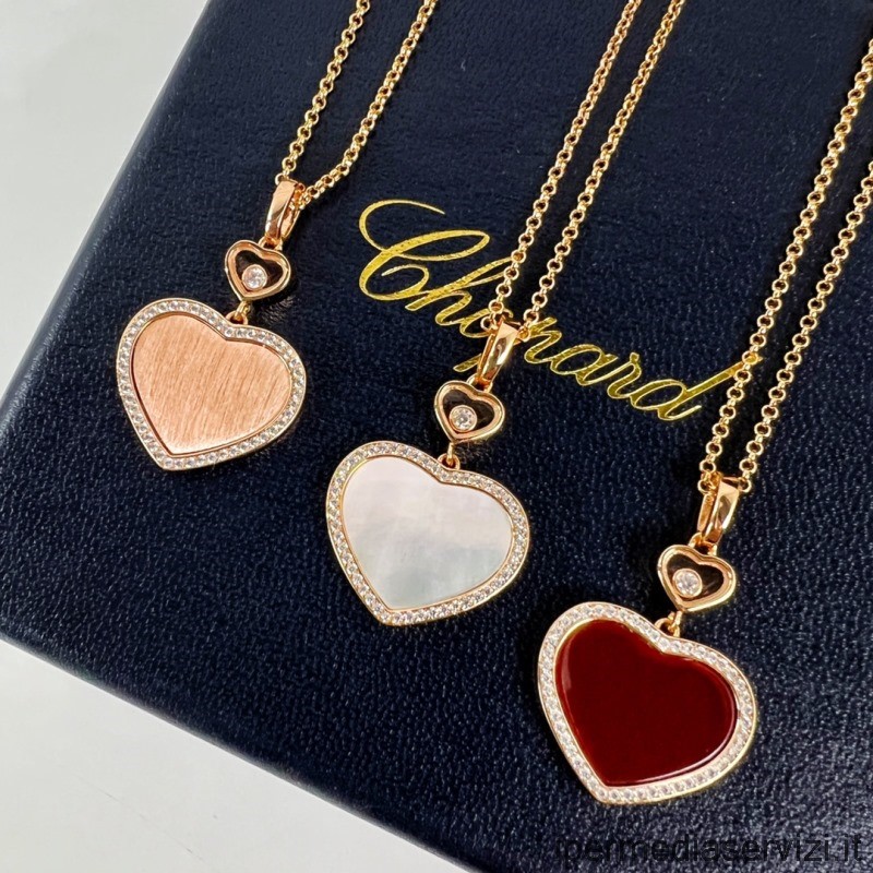 Replica Chopard VIP Happy Hearts Diamant-Anhänger-Halskette