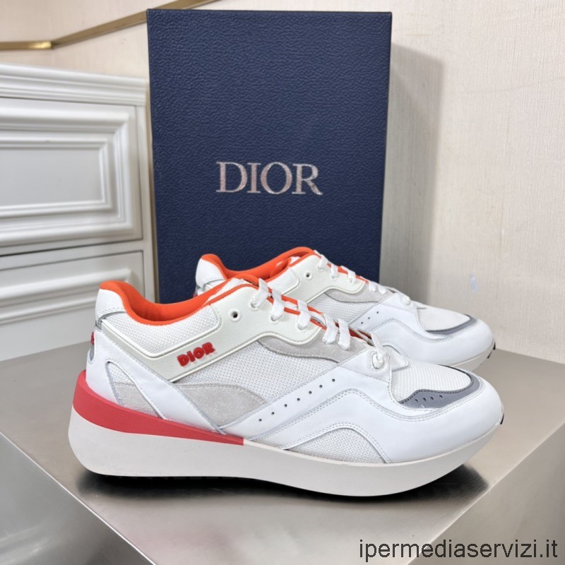 Replica Dior B29 Sneakers Basse Uomo In Rete Tecnica Bianca E Suede Con Pelle Di Vitello Liscia Bianca Dalla 38 Alla 45