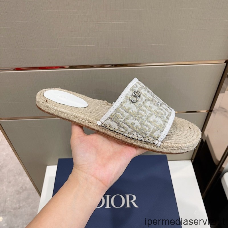 Replica Dior Oblique Espadrillas Flat Slide Sandalo Da 38 A 45