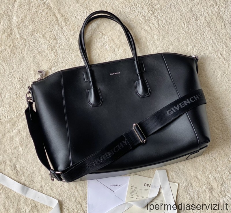 Ρεπλίκα Givenchy μεγάλη μαύρη αντιγόνα Sport δερμάτινη τσάντα Tote 41x9x31cm