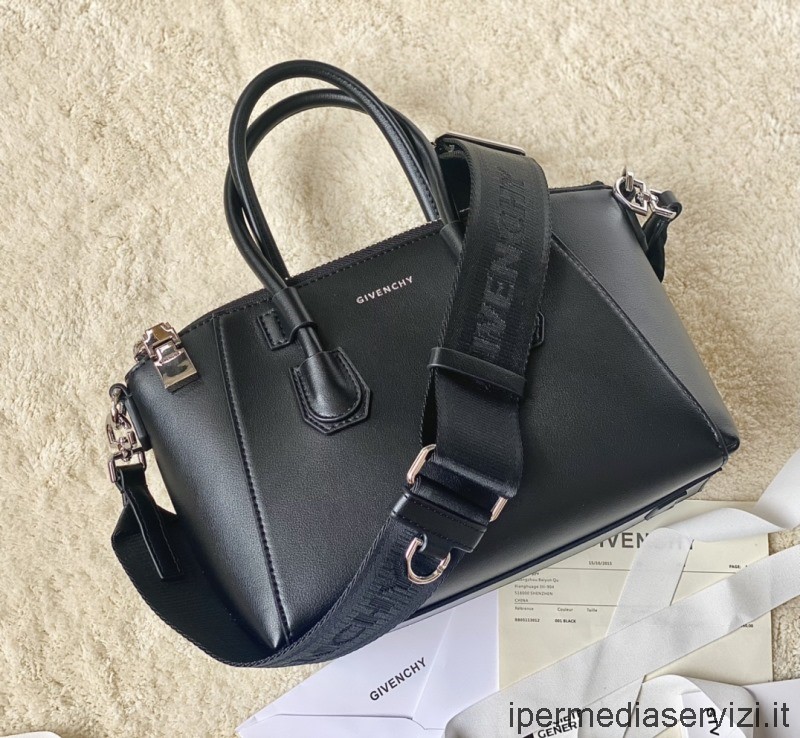 Ρεπλίκα Givenchy μικρή μαύρη αντιγόνα Sport δερμάτινη τσάντα Tote 22x5x18cm