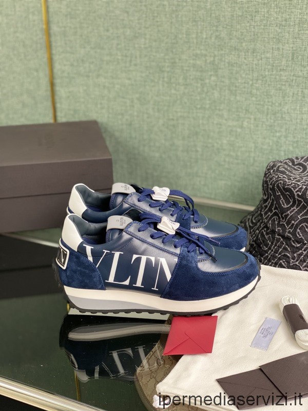 ρεπλίκα Valentino Garavani Vltn υφασμάτινα Sneakers Roller σε μπλε χρώμα 38 έως 44