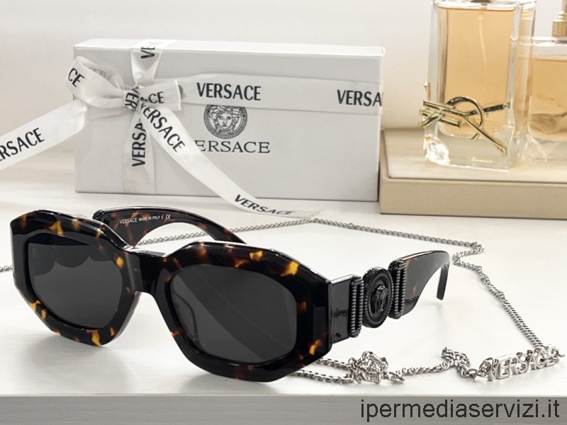 Replica Versace Medusa Replica γυαλιά ηλίου Ve4088 καφέ