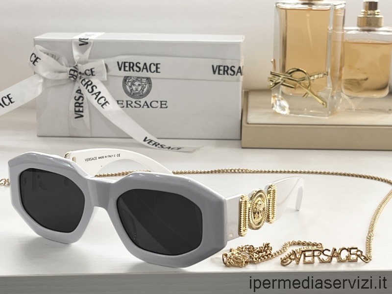 Replica Versace Medusa Replica γυαλιά ηλίου Ve4088 λευκά