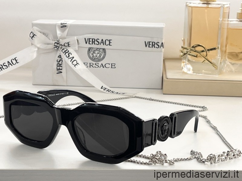 Replica Versace Medusa Replica γυαλιά ηλίου Ve4088 μαύρο