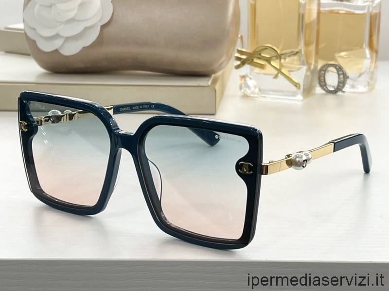 ρεπλίκα Chanel ρεπλίκα γυαλιά ηλίου Ch9077 μαύρα