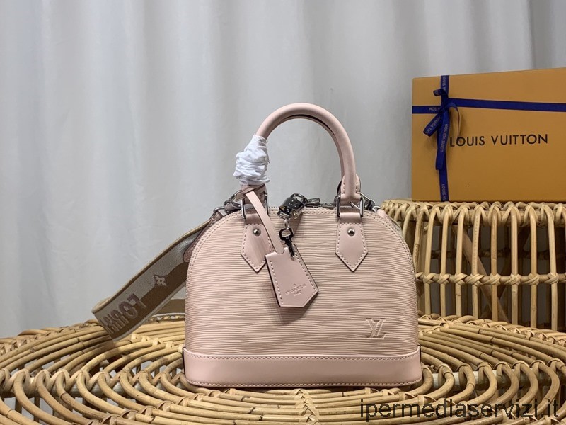 ρεπλίκα Louis Vuitton Alma Bb Pink Epi δερμάτινη Tote τσάντα χιαστί M59346 23x17x11cm