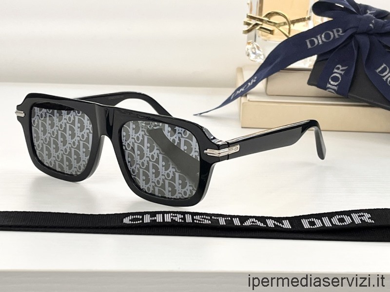 ρεπλίκα Dior ρεπλίκα γυαλιά ηλίου μαύρη φόρμα N21