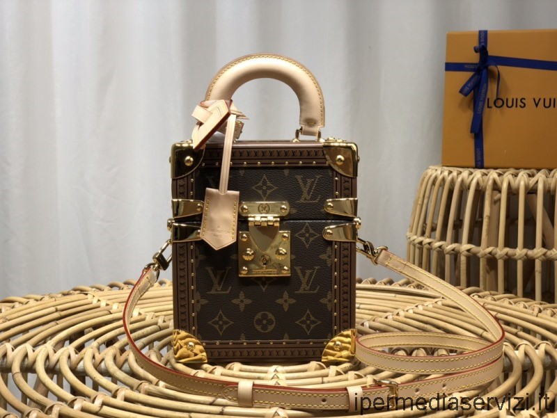 ρεπλίκα Louis Vuiton τσάντα χιαστί λαβή πάνω από το κουτί της κάμερας σε μονόγραμμα καμβά M10079 16x13x7cm