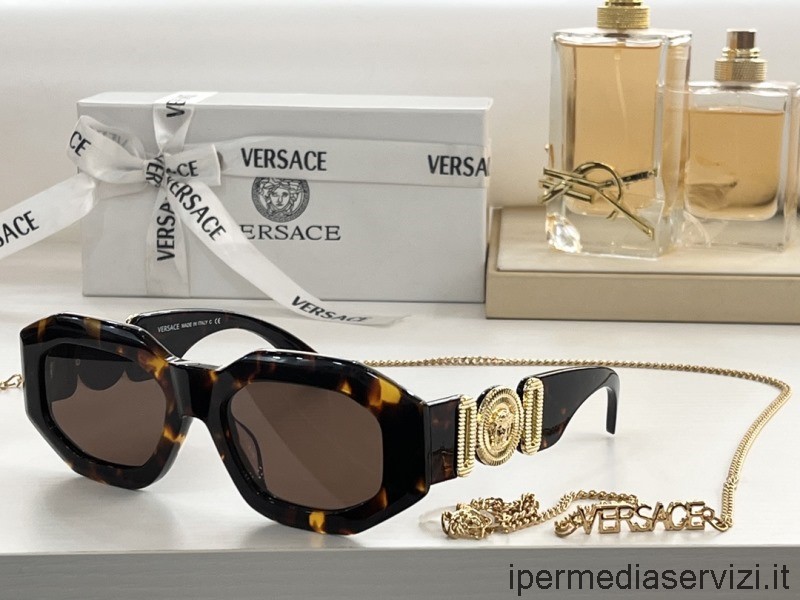 Replica Versace Medusa Replica γυαλιά ηλίου Ve4088 καφέ