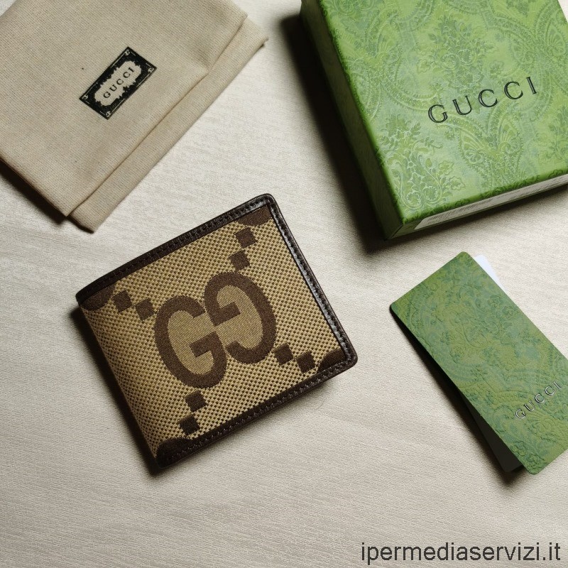 ρεπλίκα Gucci Portefeuille Gg Jumbo ανδρικό πορτοφόλι καμβά 699308 11x9x1cm