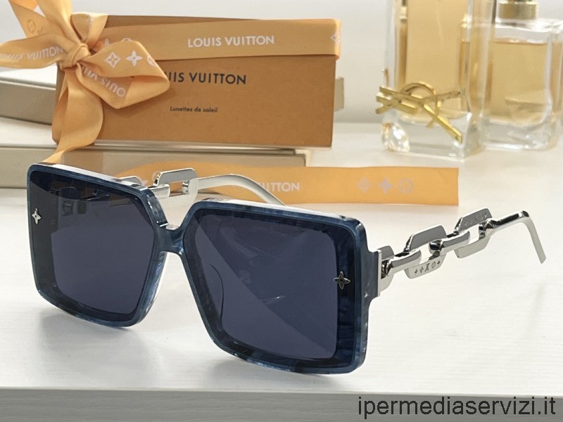 Replica Louis Vuitton ρεπλίκα γυαλιά ηλίου Z1481e μπλε