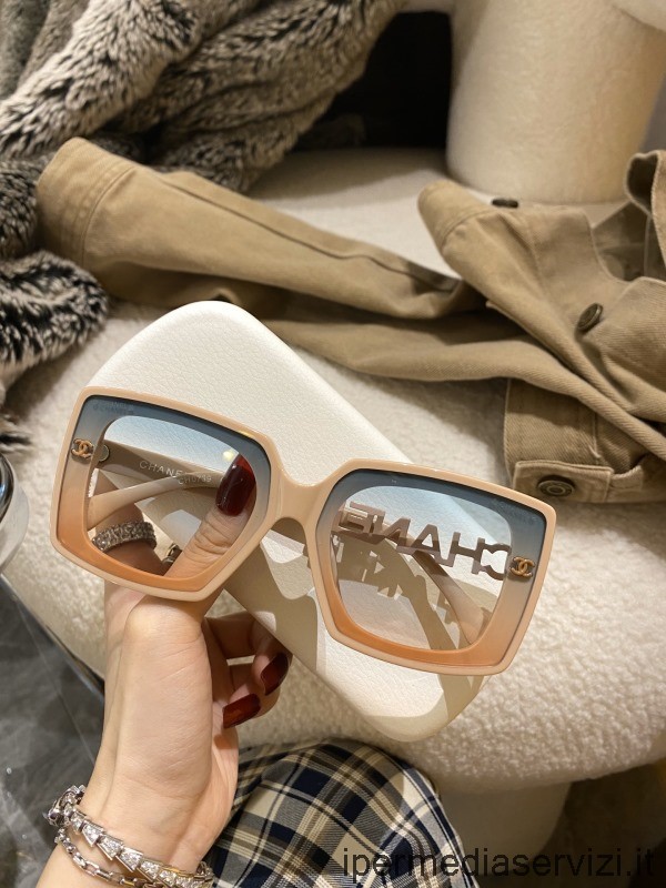 ρεπλίκα Chanel ρεπλίκα γυαλιά ηλίου Ch0739 μπεζ