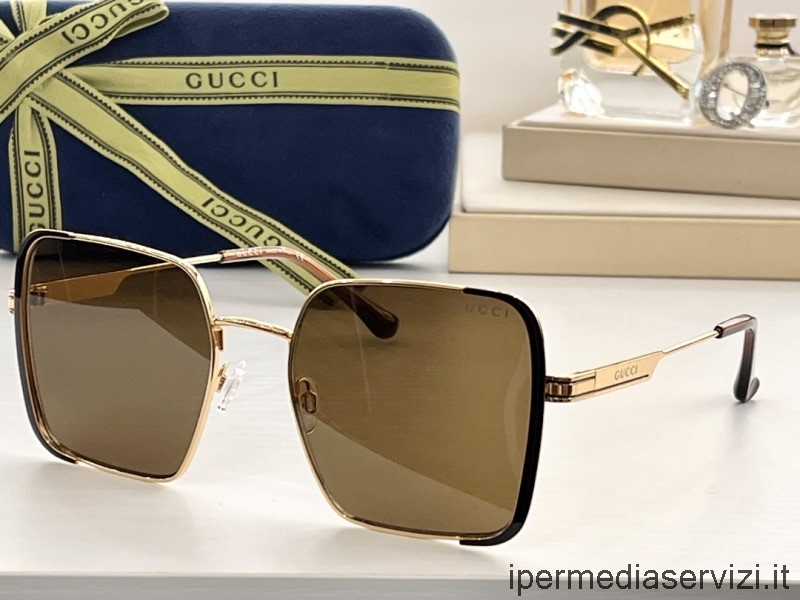 Replica Gucci Replica γυαλιά ηλίου Gg9025 καφέ