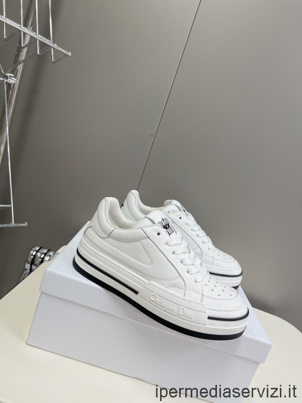 Replica Dior 2022 D Freeway Sneaker σε λευκό δέρμα μοσχαριού 35 έως 40