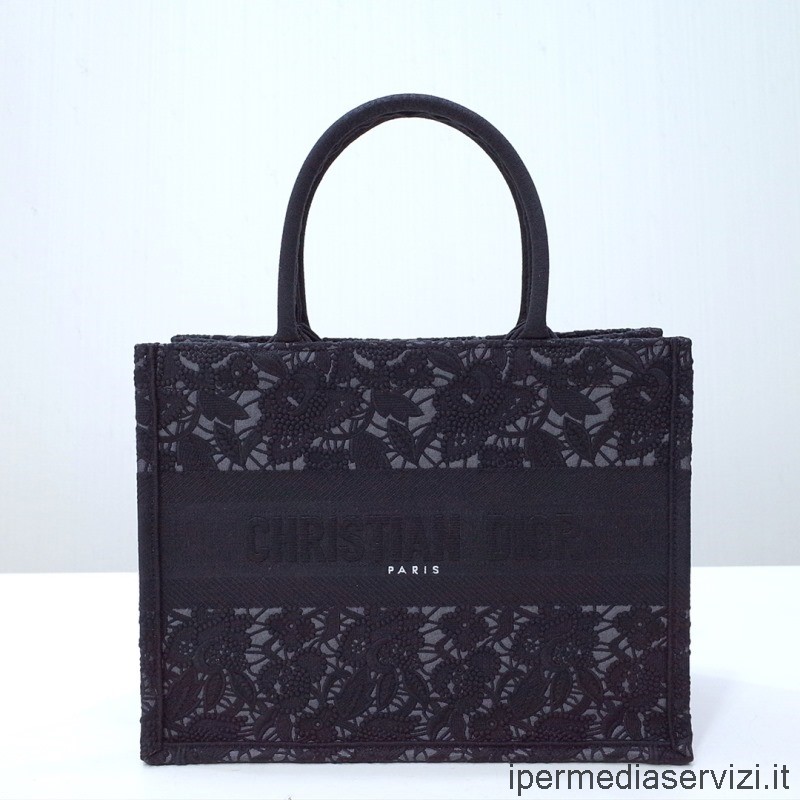 Replica Dior Medium Dior Book Tote Bag σε μαύρο 36x28x14cm
