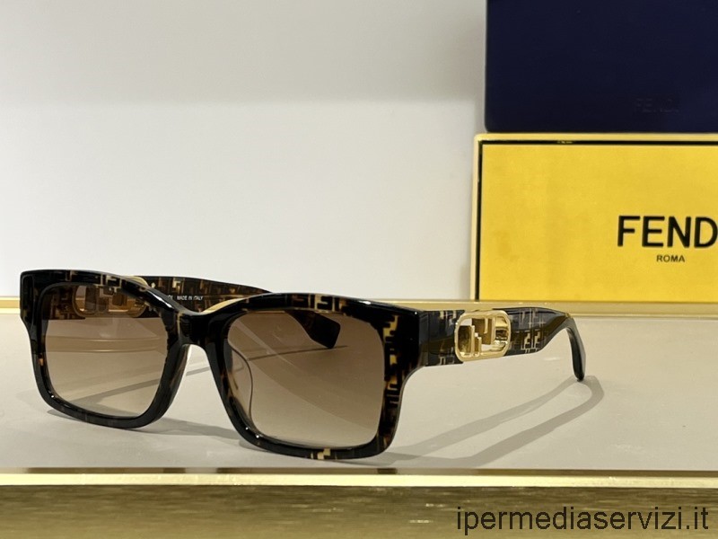 ρεπλίκα Fendi ρεπλίκα γυαλιά ηλίου Fe4008 καφέ