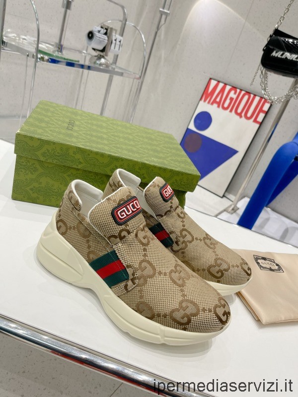ρεπλίκα Gucci Gg Jumbo καμβά Web Rhyton αθλητικά παπούτσια 35 έως 40 45