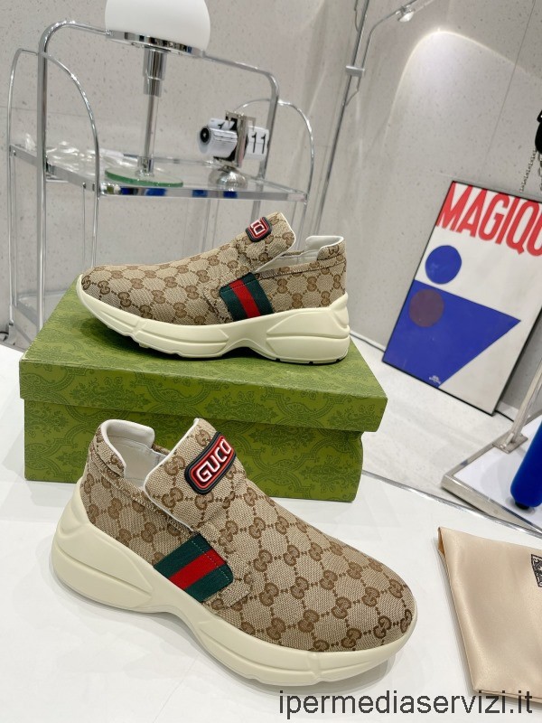 ρεπλίκα Gucci Gg υπέρτατος καμβάς Web Rhyton αθλητικά παπούτσια 35 έως 40 45