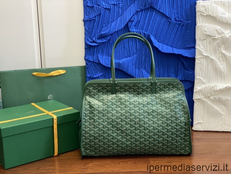 ρεπλίκα Goyard πράσινο Goyardine σάκος καμβάς ανθεκτικός Pm τσάντα μεταφοράς για κατοικίδια 42x16x30cm