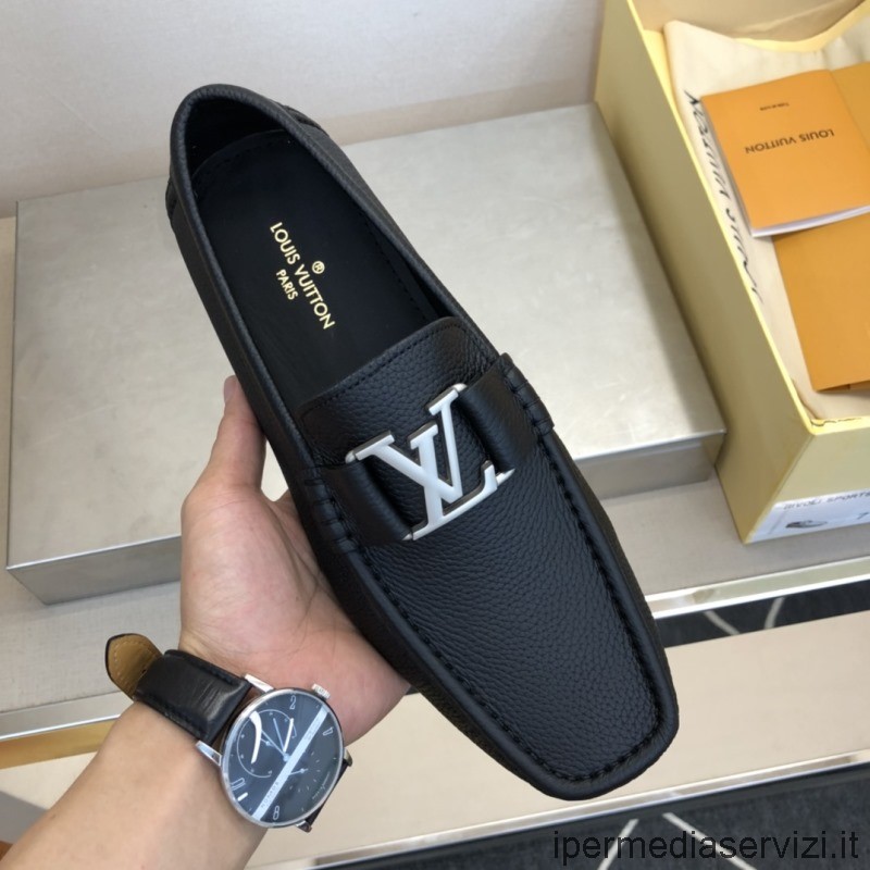 ρεπλίκα Louis Vuitton Hockenheim Mocassin Loafers από μαύρο δέρμα μοσχαριού 38 έως 44