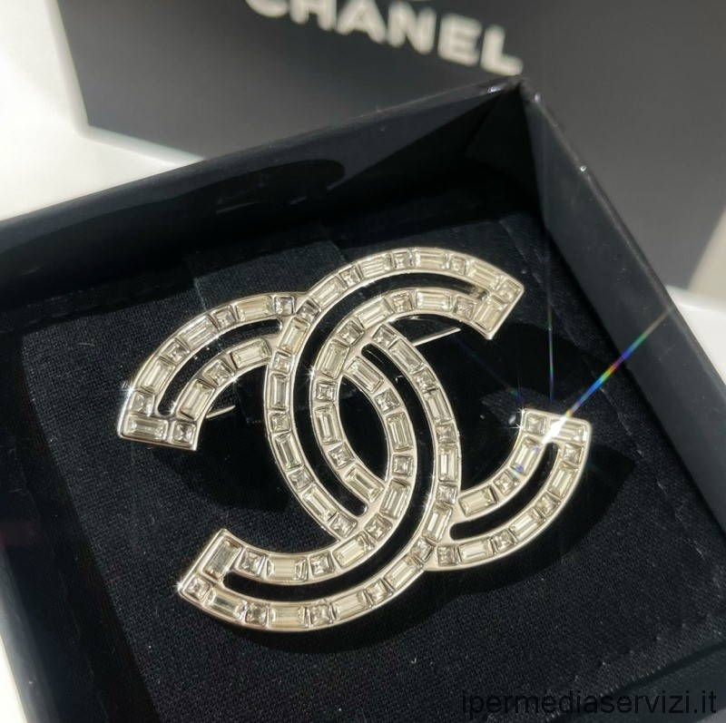 ρεπλίκα Chanel Vip κρύσταλλα Cc καρφίτσα με λογότυπο