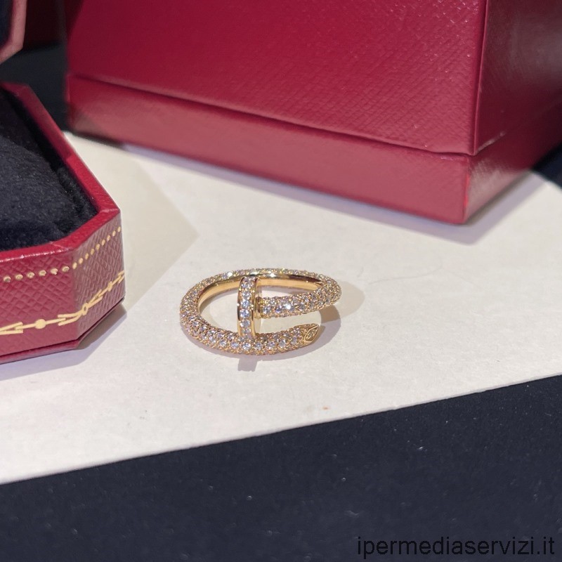 Replica Cartier VIP Juste un Clou Diamonds Ring with Yellow Gold