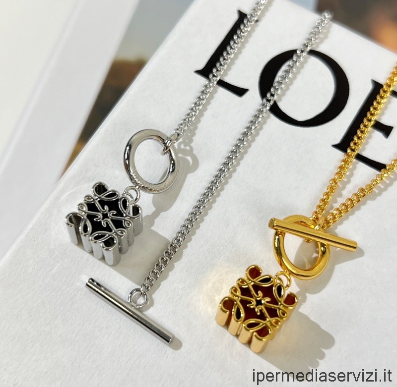Replica Loewe VIP Gold Anagram Pendant Necklace