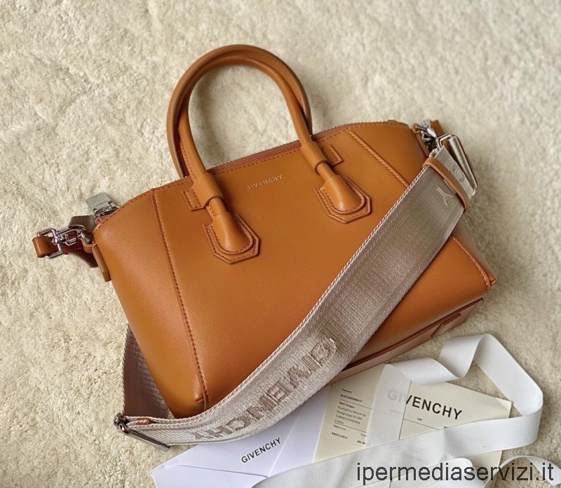 Replica Givenchy Small Brown Antigona Sport Leather Tote Bag 22x5x18CM