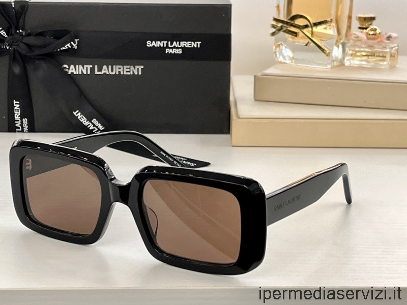 Replica Saint Laurent Replica Square Frame Acetate Sunglasses SL534 Black