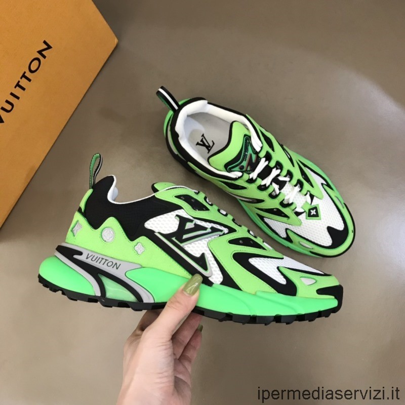 Replica Louis Vuitton 2022 LV Runner Tatic Mens Sneakers in Green 38 To 45